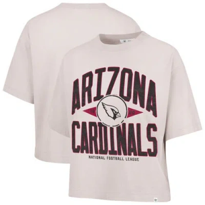 47 Brand '47 Natural Arizona Cardinals Cropped Windthrow Ravine T-shirt In Neutral