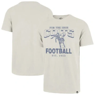 47 Brand '47 Natural Indianapolis Colts Head On Scrum Slub T-shirt In Gray