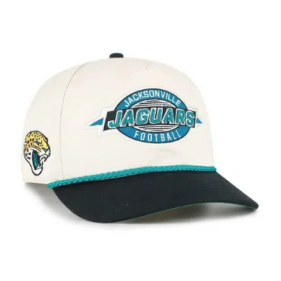 47 Brand '47 Natural Jacksonville Jaguars Frame Out Two Tone Hitch Adjustable Hat In White