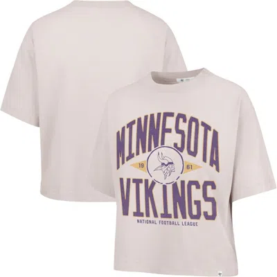 47 Brand '47 Natural Minnesota Vikings Cropped Windthrow Ravine T-shirt In White