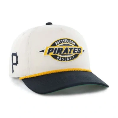 47 Brand '47  Natural Pittsburgh Pirates Frame Out Hitch Adjustable Hat In White