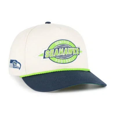 47 Brand '47 Natural Seattle Seahawks Frame Out Two Tone Hitch Adjustable Hat In Purple