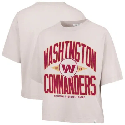 47 Brand '47 Natural Washington Commanders Cropped Windthrow Ravine T-shirt In White