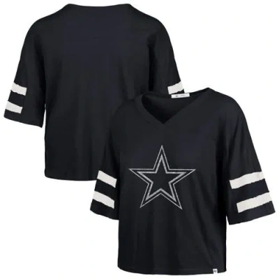 47 Brand '47 Navy Dallas Cowboys Premier Scout Cropped V-neck T-shirt