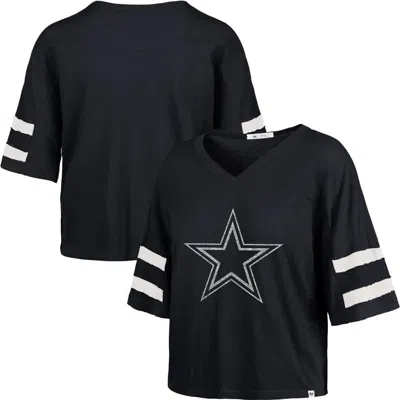 47 Brand '47 Navy Dallas Cowboys Premier Scout Cropped V-neck T-shirt