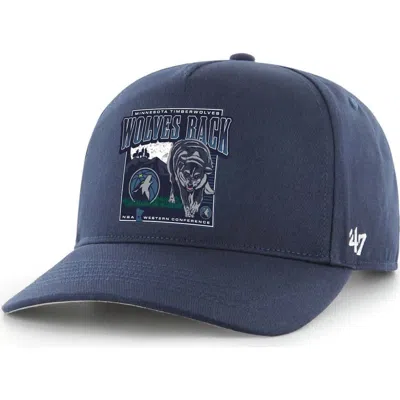 47 Brand '47 Navy Minnesota Timberwolves Solid Hitch Adjustable Hat