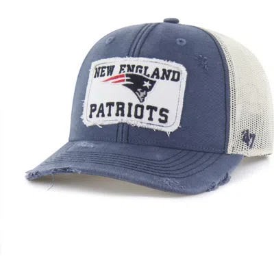 47 Brand '47 Navy New England Patriots Egremont Well-worn Adjustable Trucker Hat