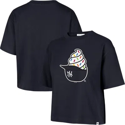 47 Brand '47  Navy New York Yankees Ice Cream Helmet T-shirt In Multi