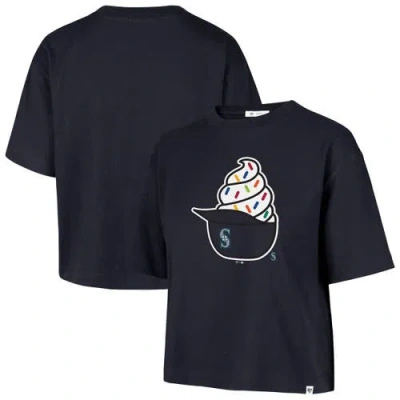 47 Brand '47  Navy Seattle Mariners Ice Cream Helmet T-shirt In Blue