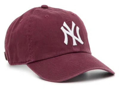 47 Brand 47 New York Yankees Clean Up Baseball Cap In Burgundy