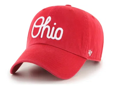 47 Brand 47 Osu Script Clean Up Baseball Cap Shop All '47 In Red