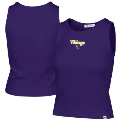 47 Brand '47 Purple Minnesota Vikings Cropped Straight Cut Ribbed Baby Tank Top