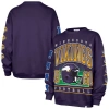 47 Brand '47  Purple Minnesota Vikings Go Big Oversized Pullover Sweatshirt In Purple