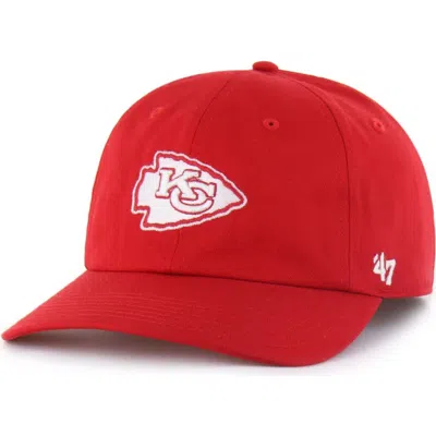 47 Brand '47 Red Kansas City Chiefs Foundational Franchise Fitted Hat