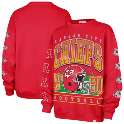 47 Brand '47  Red Kansas City Chiefs Go Big Oversized Pullover Sweatshirt