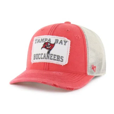 47 Brand '47 Red Tampa Bay Buccaneers Egremont Well-worn Adjustable Trucker Hat