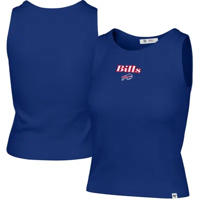 47 Brand '47 Royal Buffalo Bills Cropped Straight Cut Ribbed Baby Tank Top