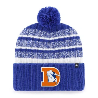 47 Brand '47 Royal Denver Broncos Tavern Cuffed Knit Hat With Pom