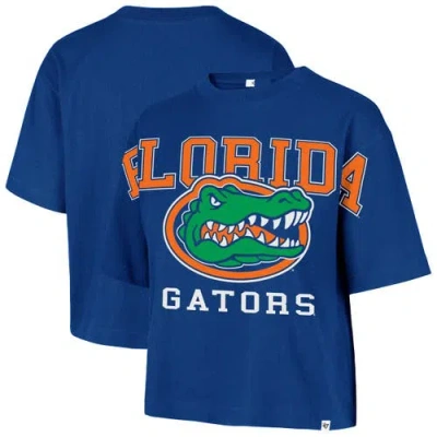 47 Brand '47 Royal Florida Gators Outreach City Relaxed Cropped T-shirt In Blue