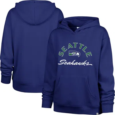 47 Brand Women's Royal Seattle Seahawks Whirlwind Naomi Pullover Hoodie In Blue