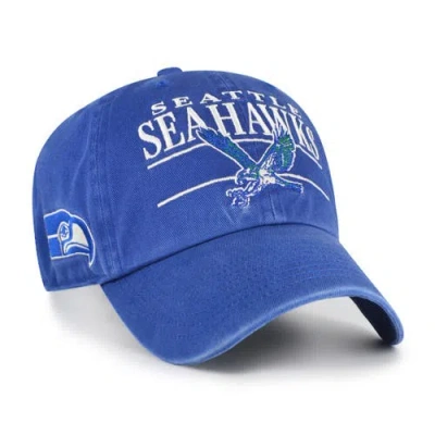 47 Brand '47 Royal Seattle Seahawks Throwback Graphic Clean Up Adjustable Hat
