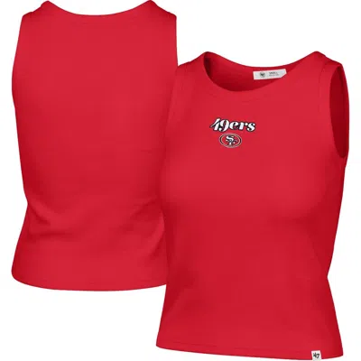 47 Brand '47 Scarlet San Francisco 49ers Cropped Straight Cut Ribbed Baby Tank Top