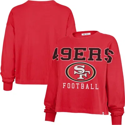 47 Brand '47 Scarlet San Francisco 49ers Outreach City Oversized Long Sleeve T-shirt In Red