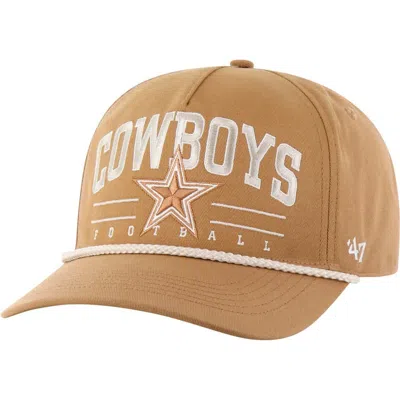 47 Brand Men's Tan Dallas Cowboys Roscoe Rope Hitch Adjustable Hat