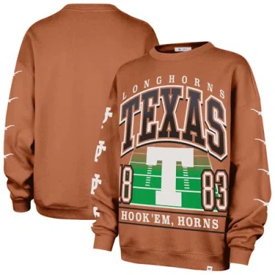 47 Brand '47 Texas Orange Texas Longhorns Go Big Oversized Pullover Sweatshirt In Burnt Orange