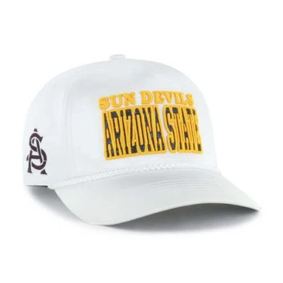 47 Brand Women's White Arizona State Sun Devils Outspoken Hitch Adjustable Hat In Blue