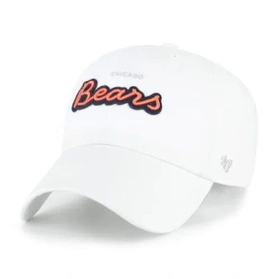 47 Brand '47 White Chicago Bears Trendy Script Clean Up Adjustable Hat
