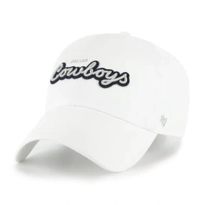 47 Brand '47 White Dallas Cowboys Trendy Script Clean Up Adjustable Hat