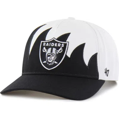 47 Brand '47 White Las Vegas Raiders Jagged Hitch Adjustable Hat