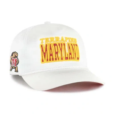 47 Brand '47 White Maryland Terrapins Outspoken Hitch Adjustable Hat