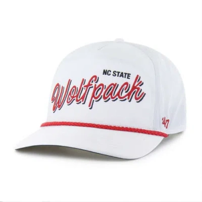 47 Brand '47  White Nc State Wolfpack Fairway Hitch Adjustable Hat In White