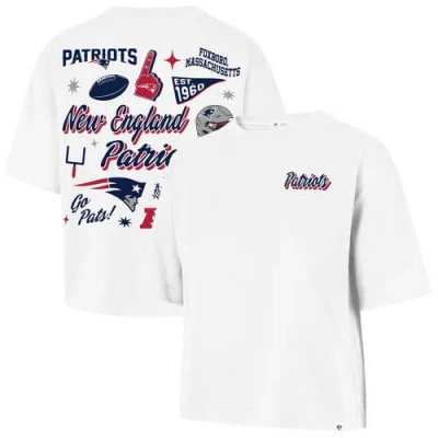 47 Brand '47 White New England Patriots Collage Script Reed City T-shirt