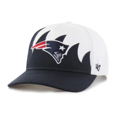 47 Brand New England Patriots Jagged Adjustable Baseball Cap In Black