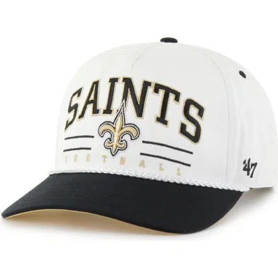 47 Brand '47 White/black New Orleans Saints Roscoe Two-toned Hitch Adjustable Hat