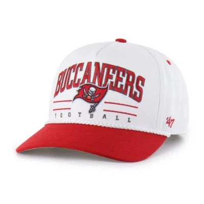 47 Brand '47 White/red Tampa Bay Buccaneers Roscoe Two-toned Hitch Adjustable Hat