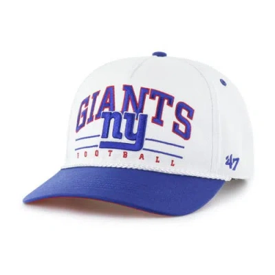 47 Brand '47 White/royal New York Giants Roscoe Two-toned Hitch Adjustable Hat