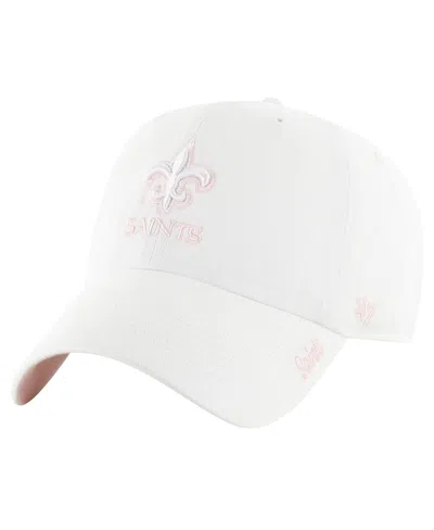 47 Brand 47 Women's White New Orleans Saints Ballpark Cheer Clean Up Adjustable Hat