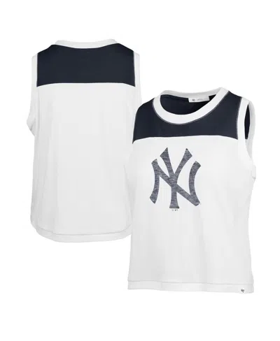 47 Brand 47 Women's White New York Yankees Premier Zoey Waist Length Tank Top