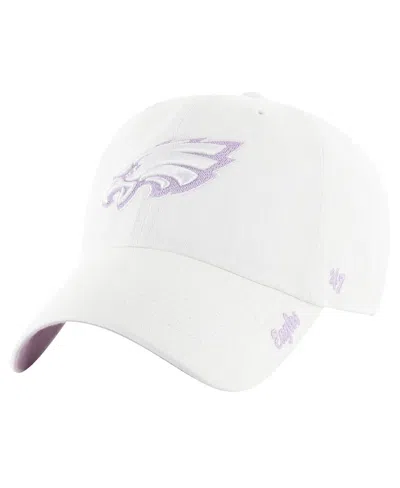 47 Brand 47 Women's White Philadelphia Eagles Ballpark Cheer Clean Up Adjustable Hat