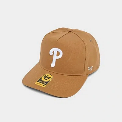 47 Brand '47 X Carhartt Philadelphia Phillies Mlb Hitch Snapback Hat In Brown