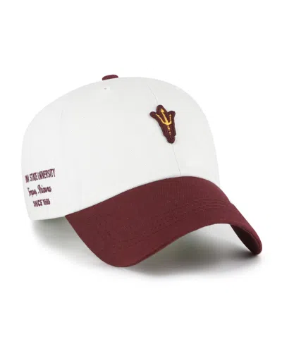 47 Brand Arizona State Sun Devils Adjustable Two-tone Contemporary Basics Baseball Cap In White