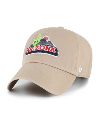 47 Brand Arizona Wildcats Adjustable Low-crown Clean Up Baseball Cap In Neutral