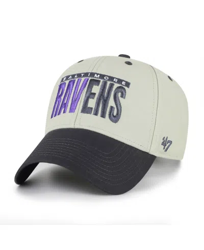 47 Brand Baltimore Ravens Adjustable Mvp Baseball Cap In Gray