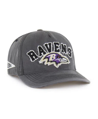 47 Brand Baltimore Ravens Calderwood Well Worn Hitch Five-panel Baseball Cap In Charcoal