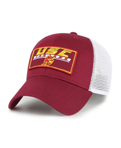 47 Brand Kids' Big Boys And Girls ' Cardinal, White Usc Trojans Levee Trucker Adjustable Hat In Cardinal,white