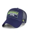 47 Brand Big Boys And Girls ' College Navy Seattle Seahawks Levee Mvp Trucker Adjustable Hat In Navy